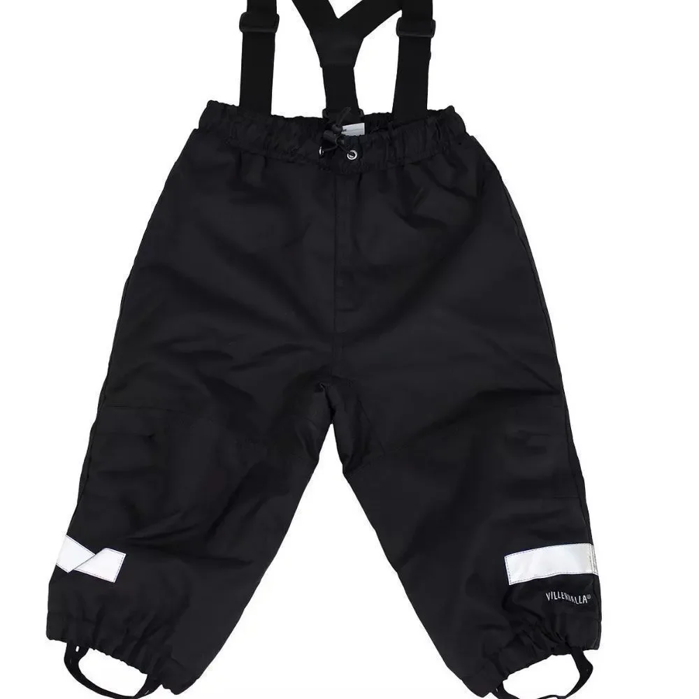 Villervalla Black Bib Style Snow Pant Trousers Sz 116cm
